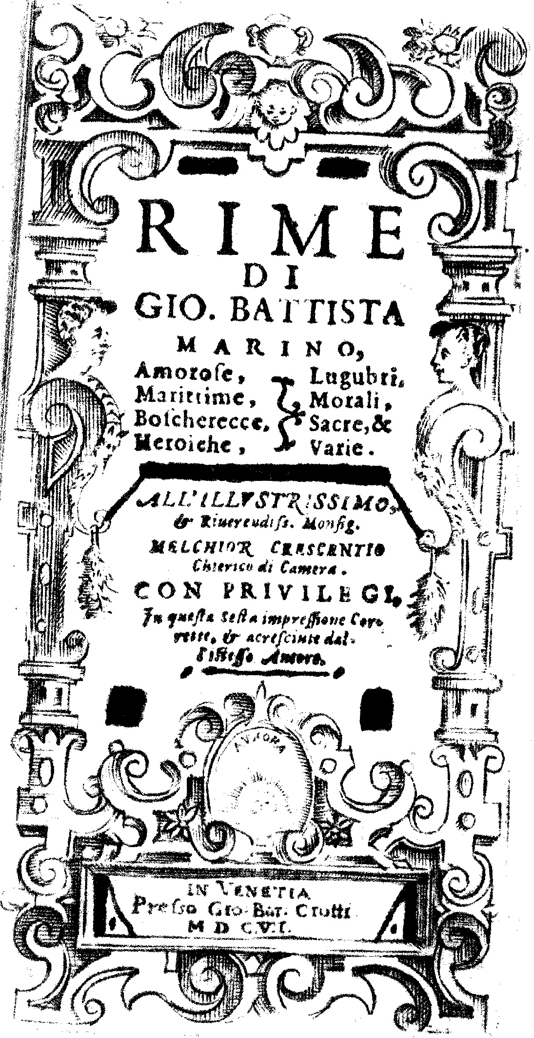 MARINO (Giambattista), Rime (1606) - Fondation Barbier-Mueller pour l'étude de la poésie italienne de la Renaissance